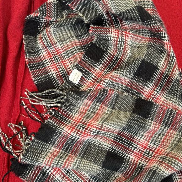 Talbots Red Boiled Wool Jacket Coat Sz Medium Lightweight 4 Button Pockets Scarf - Picture 10 of 16